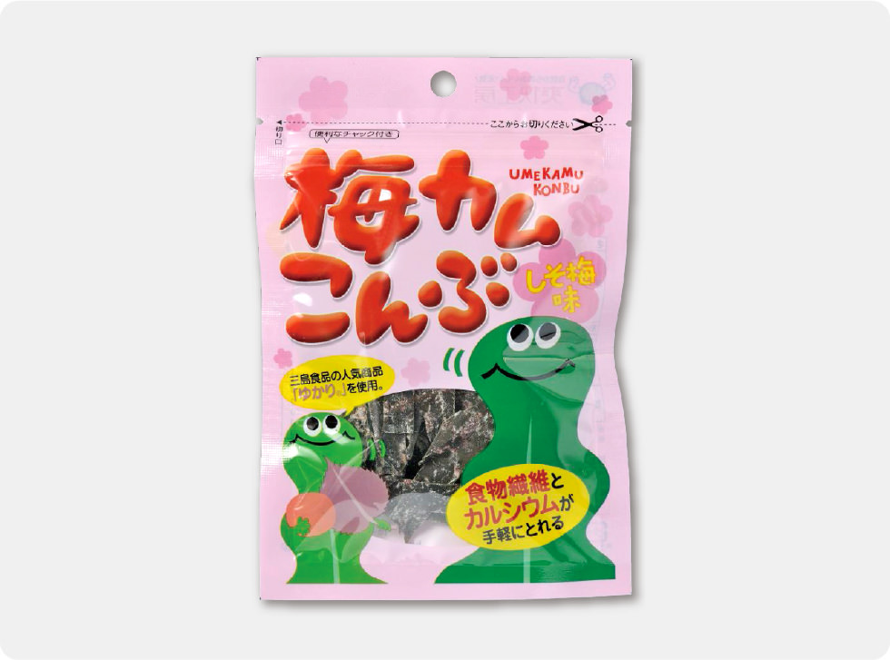 梅カムこんぶ しそ梅味 パッケージ